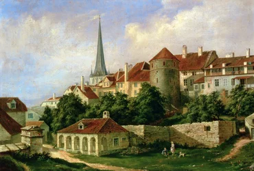 Una Vista di Tallinn con la Torre di Hattorpe